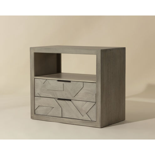 Lisboa 32 X 28 inch Light Grey Night Stand